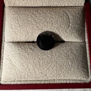 Black moissanite loose gem 4 carat